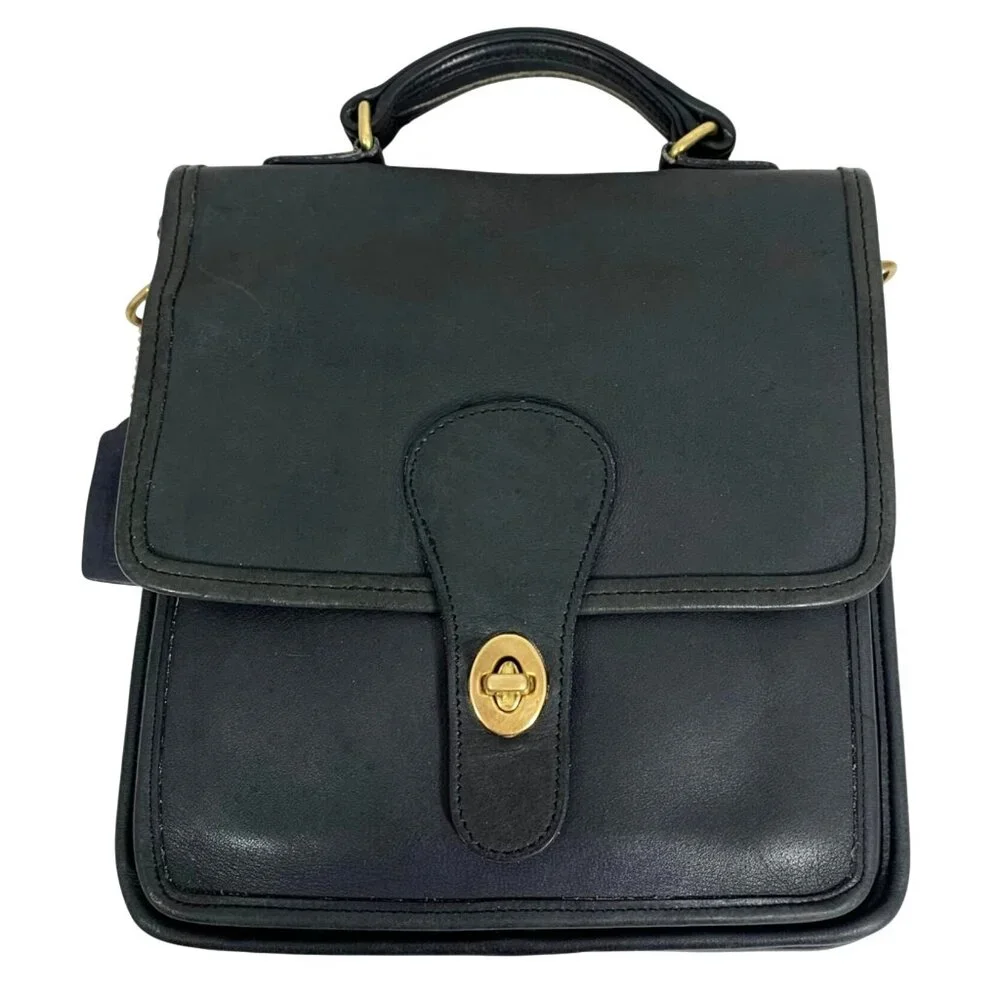 Authentic VTG Coach Station Bag + Tag 5130 RARE Navy Blue - 1997 USA *NO STRAP